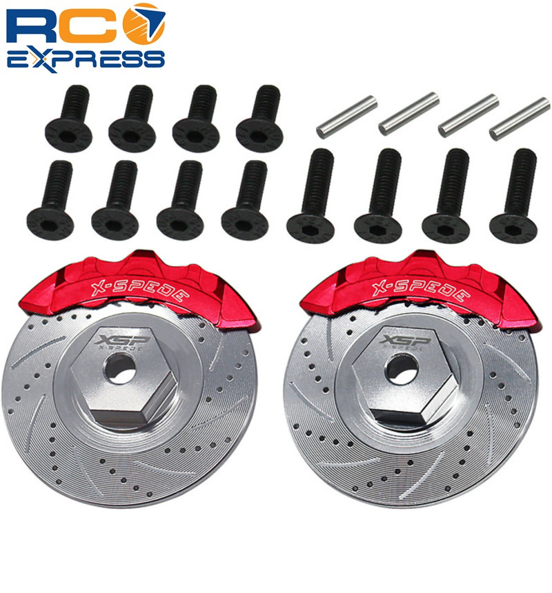 X Spede Kyosho Fazer FZD2 Aluminum Brake Disc Red Caliper FZT10P02