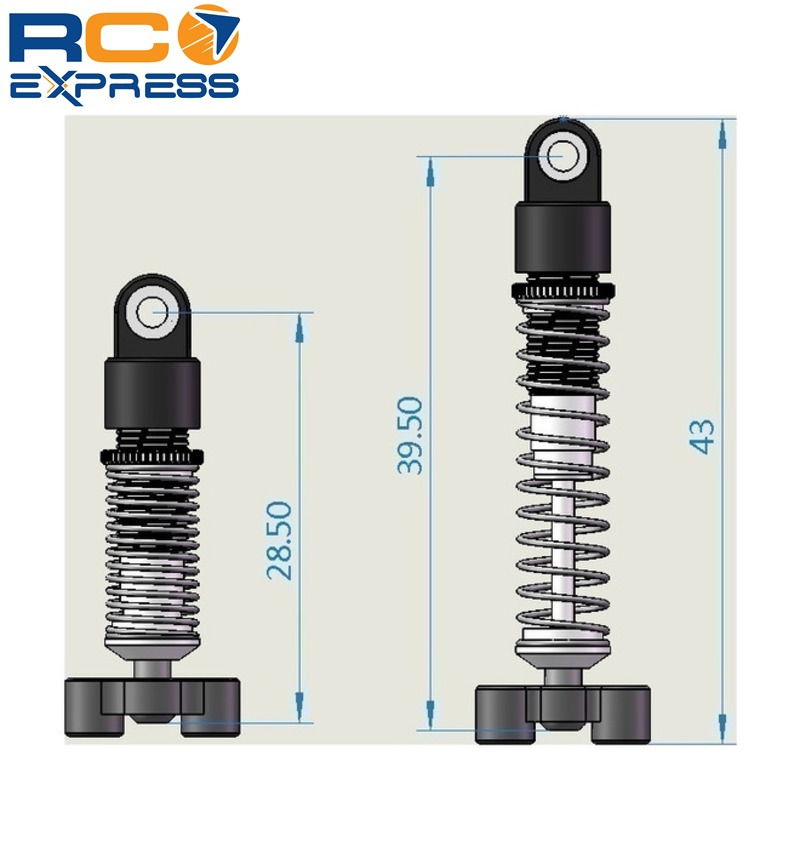 Hot Racing Kyosho Mini Z 4x4 Aluminum Oil Damper Shocks Set (4